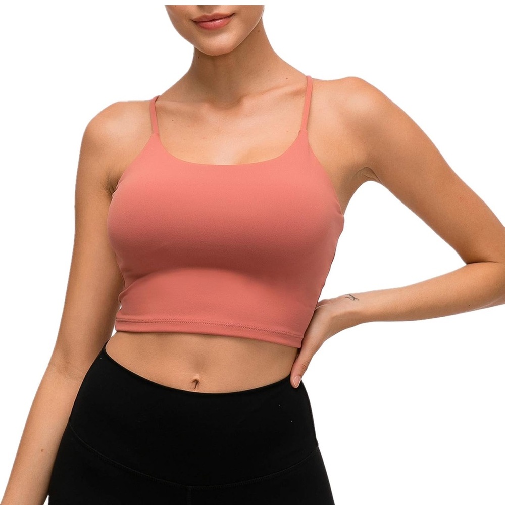 Lemedy Smoky Red Padded Sports Bra Yoga Top S